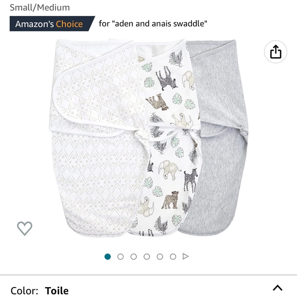 0-3 month Aden and Anais swaddles